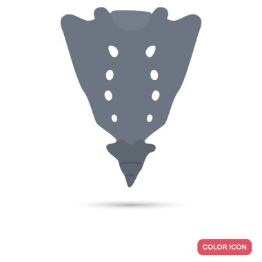 Web ve mobil tasarım için insan Kuyruksokumu iskelet renk simge