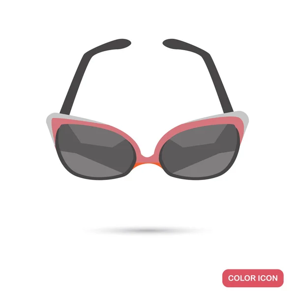 Gafas de sol niña color icono plano para web y diseño móvil — Vector de stock