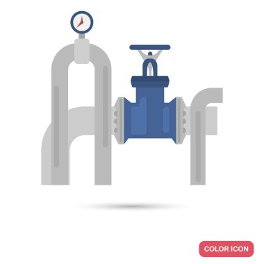 Petrol boru hattı renk düz simgesi