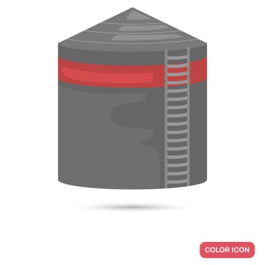 Petrol Depolama renk düz simgesi