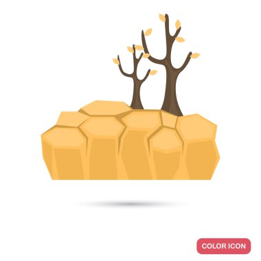 Drouth renk düz simgesi