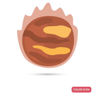 Venüs gezegeni renk düz simgesi