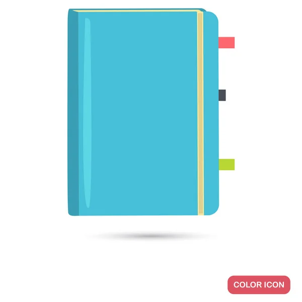 Notebook icona piatta a colori — Vettoriale Stock