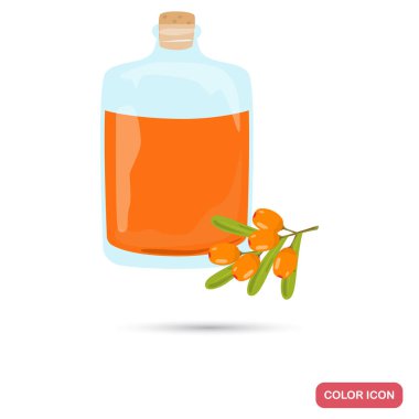 Cehri petrol şişe renk düz simgesi