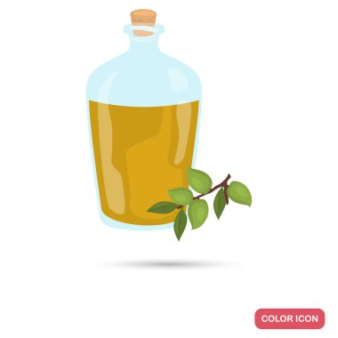 Fıstık yağı şişe renk düz simgesi