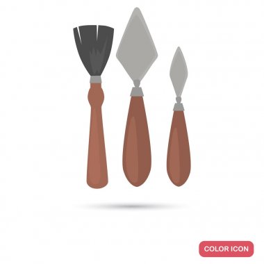 Arkeolog araçlar renk düz simgesi