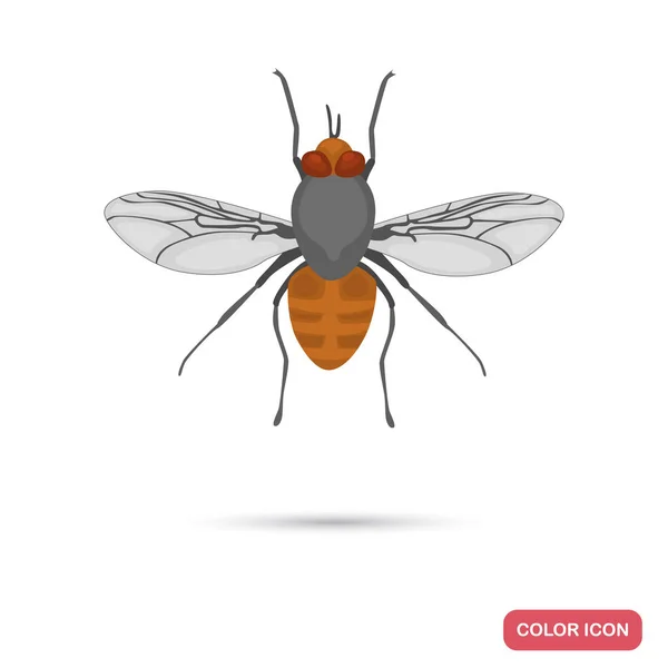 Tsetse fly color flat ico per web e mobile design — Vettoriale Stock