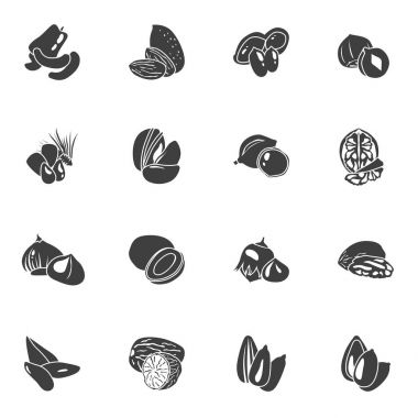 Fındık basit Icons set