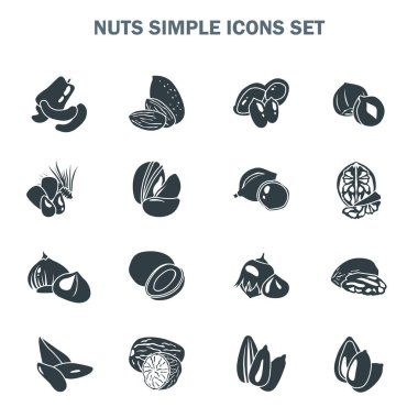 Fındık basit Icons set