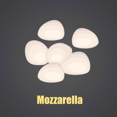 Mozarella peynir renk düz simgesi