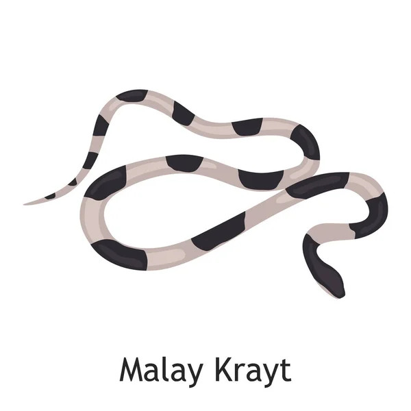 Color malayo Krayt icono plano — Vector de stock