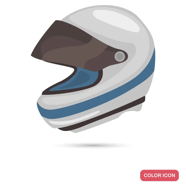 Ikona płaski kolor hełm pilota samochód sport — Wektor stockowy