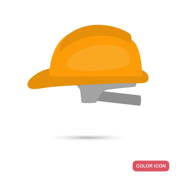 Icône plate de couleur de casque de construction pour la conception Web et mobile — Image vectorielle