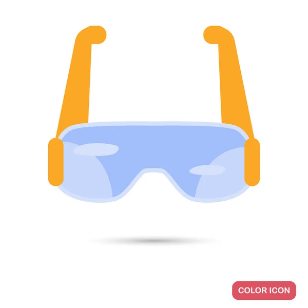 Icono plano de color de gafas protectoras para diseño web y móvil — Vector de stock