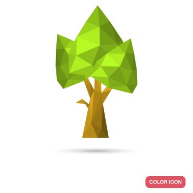 Ağaç çokgen stilini renk simgesi