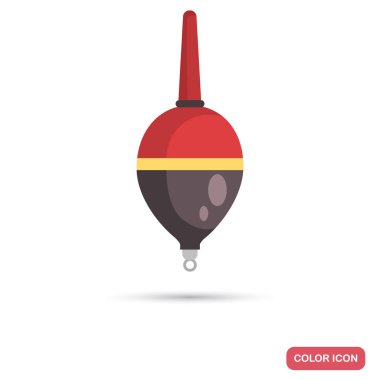 Balık tutma kayan nokta renk düz simgesi