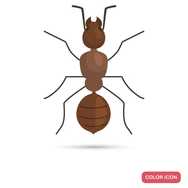 Ant color flat icon — Stock Vector