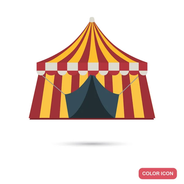 Circus tent kleur platte pictogram — Stockvector