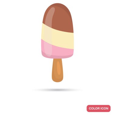 Karışık tat dondurma çubuğu renk düz simgesini