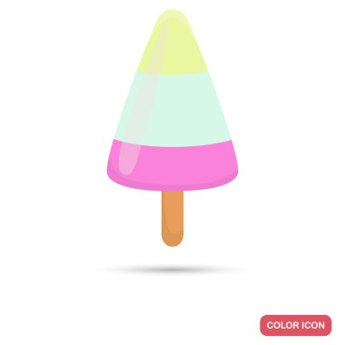 Meyve dondurma çubuğu renk düz simgesini