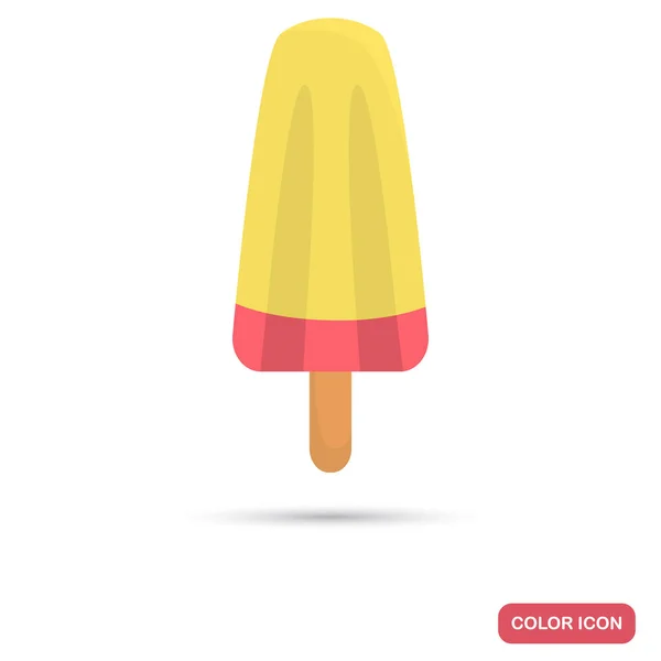 Фруктовое мороженое на иконке цвета палочки — стоковый вектор