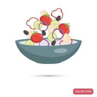 Plaka salata renk düz simgesi ile