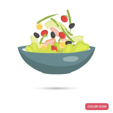 Plaka salata renk düz simgesi ile