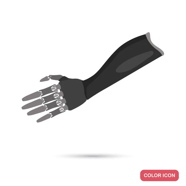 Значок цвета бионического протеза руки — стоковый вектор