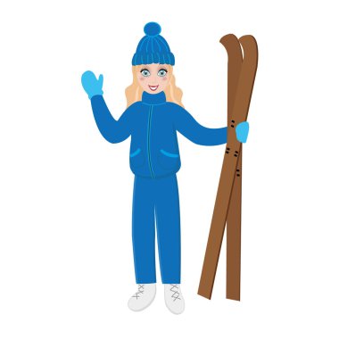 ile kayak kayakçı kız