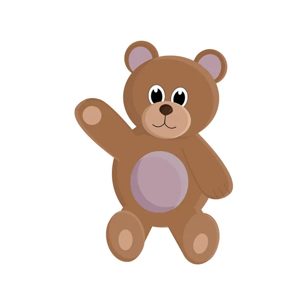 Niedźwiedź brunatny zabawka ładny — Wektor stockowy