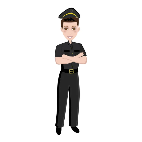 Politie man in uniform — Stockvector