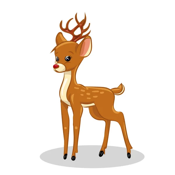 Laranja desenho animado fawn no fundo branco — Vetor de Stock