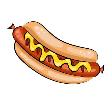 hardal, ketçap ve sebze sosisli