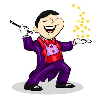 sihirli ana hileler sopa ile kılık yapar.