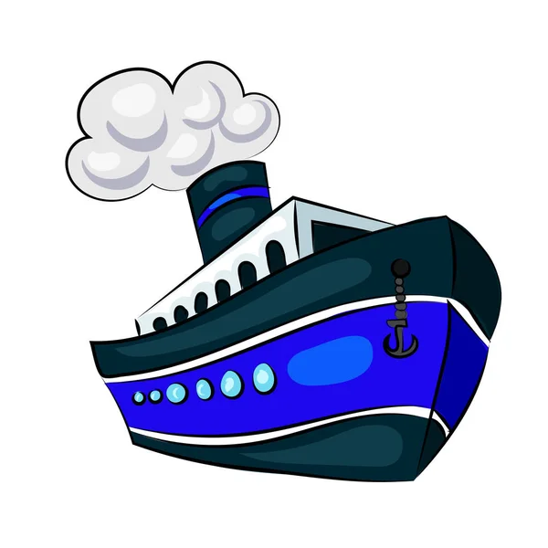 Crucero aislado en el fondo blanco — Vector de stock