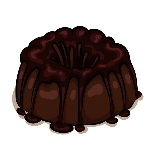 Schokoladenkuchen isoliert auf weißem Hintergrund — Stockvektor