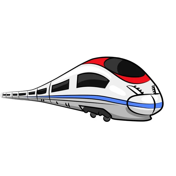 Tren de alta velocidad aislado en el fondo blanco — Vector de stock