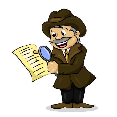 Büyüteç ile Dedektif adam