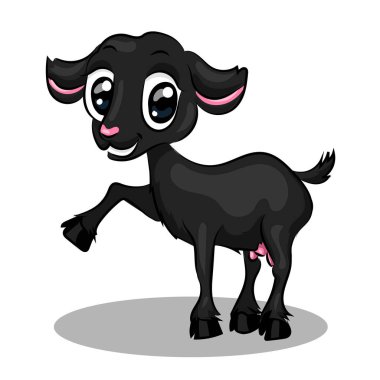 Beyaz arka plan, komik keçi