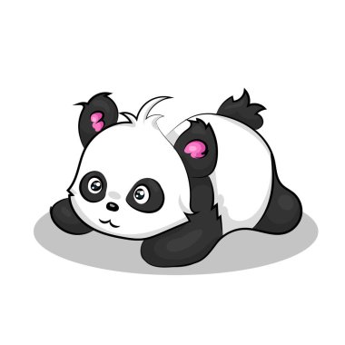 siyah ve beyaz komik panda bebek