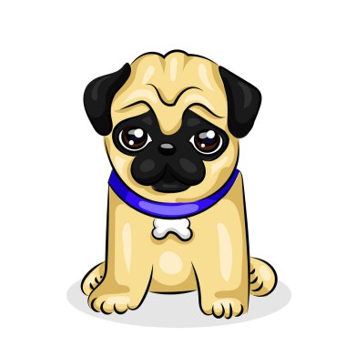 Pug köpek bebekle kemer