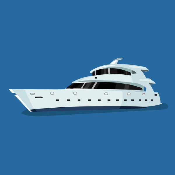 Роскошная белая яхта — стоковый вектор