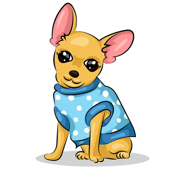 Chihuahua divertido perro pequeño — Vector de stock