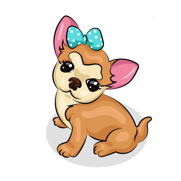 Chihuahua divertido perro pequeño — Archivo Imágenes Vectoriales