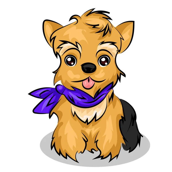 Pies z Yorkshire Terrier — Wektor stockowy