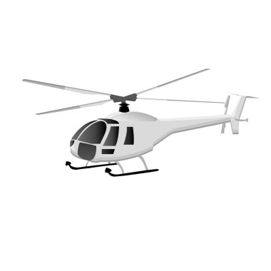 Helikopter karikatür sinek izole