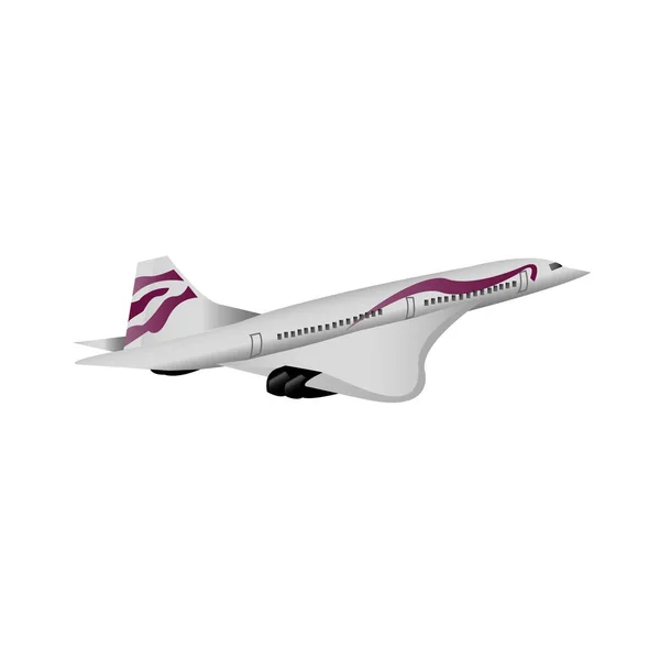 Avión rápido moderno volar — Vector de stock