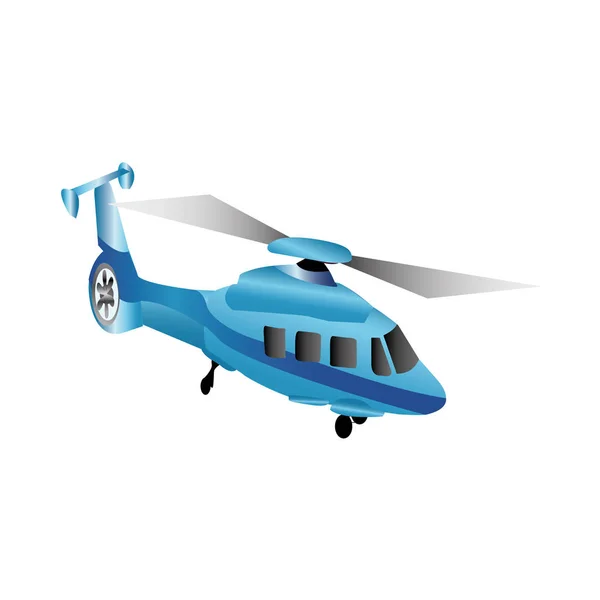 直升机孤立飞飞机 — 图库矢量图片