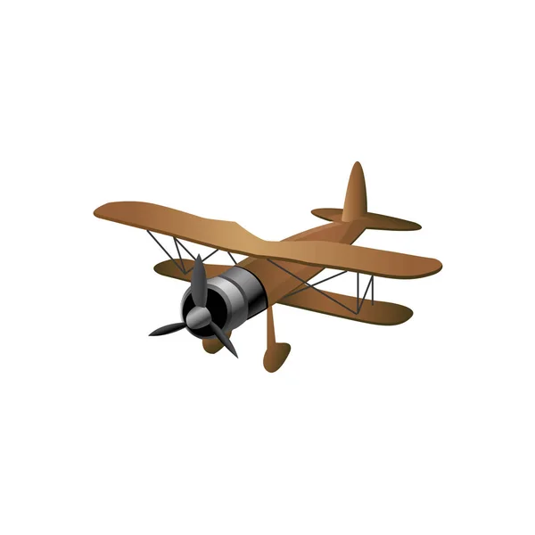 Vintage avion rétro mouche — Image vectorielle