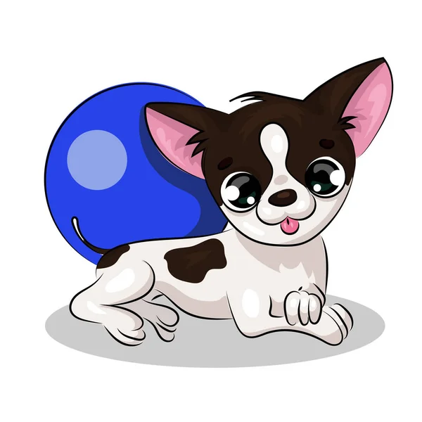 Chihuahua perro aislado en el fondo blanco — Vector de stock